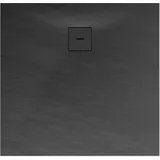 Schulte Duschwanne Steinstruktur 90 x 90 cm anthrazit