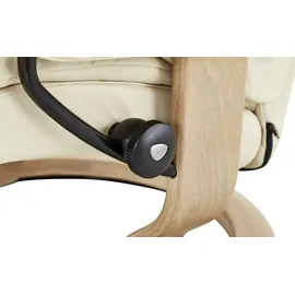 Stressless Relaxsessel Reno Leder 79 x 108 x 75 cm Creme mit Hocker