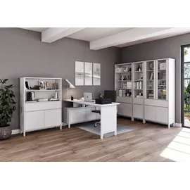 Home Affaire Eckschreibtisch Luven Kiefer massiv / Weiß