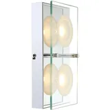ETC Shop LED Wandleuchte (2x 5W) 25x12,5x6,5 cm Chrom