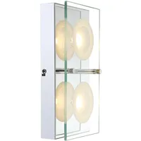 ETC Shop LED Wandleuchte (2x 5W) 25x12,5x6,5 cm Chrom