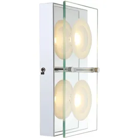 ETC Shop LED Wandleuchte (2x 5W) 25x12,5x6,5 cm Chrom