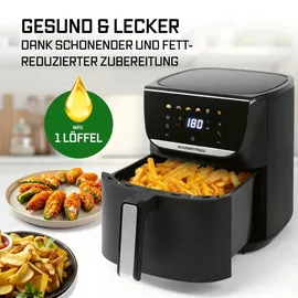 GOURMETmaxx AirGenius Heißluftfritteuse 5,5 L schwarz