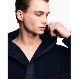 Emporio Armani Sponge Bathrobe Bademantel - Navy - XL,