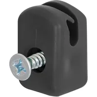 GAH Alberts Alberts Spanndrahthalter mit Schraube | Kunststoff, schwarz | 10er Set