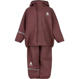 CelaVi Unisex Kinder Basic PU rain Set Regenjacke, Rose Brown, 110