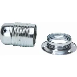 Kopp 212620007 Metall-Fassung, E27, Farbe: chromium  - 5 Stück