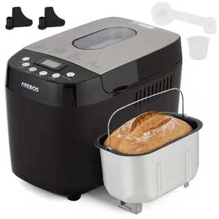 AREBOS Brotbackautomat Brotbäcker Brotbackmaschine Brot 15 Programme LCD Display