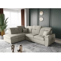Fun Möbel Ecksofa Schlafsofa Sofa FREJA Stoff Brooklyn Beige