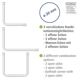 Wenko Winkelstange Universal Schwarz