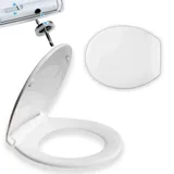 Wisa (eine Marke von Fluidmaster) Antares S Universal-Toilettensitz mit Absenkautomatik, Schnellverschluss und Topfix-Befestigung. Geeignet für Wand-, Stand- und Wand-WCs, Duroplast