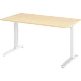 bümö Schreibtisch Serie-XB Ahorn / Weiß