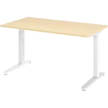 bümö Schreibtisch Serie-XB Ahorn / Weiß