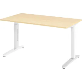 bümö Schreibtisch Serie-XB Ahorn / Weiß