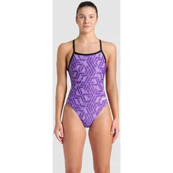 Badeanzug Damen arena Escape Challenge-Back - Black-team Purple - 42