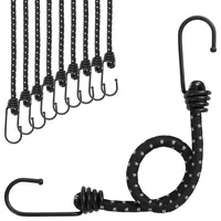 VidaXL Gummiseile Reflektierend mit Haken 10 Stk. 38 cm