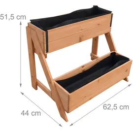 Relaxdays Vertikales Hochbeet 51,5 x 62,5 x 44 cm Orange