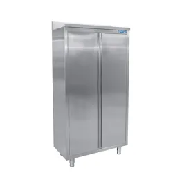 Saro Edelstahlhochschrank 2 Flügeltüren Breite 1000mm