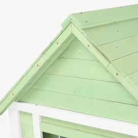 [en.casa] Spielhaus Kuoldsvin 144 x 102 x 90 cm Grün/Weiß