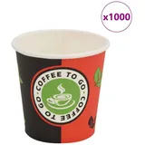 vidaXL Einweg-Kaffeebecher 120 ml 1000 St. Mehrfarbig