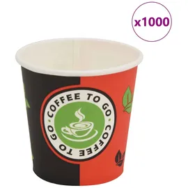 vidaXL Einweg-Kaffeebecher 120 ml 1000 St. Mehrfarbig