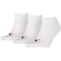 Puma Unisex Socken - Sneaker-Socken, Damen, Herren, einfarbig, Vorteilspack Weiß 43-46