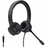 Trust Roha II PC Headset mit Mikrofon On-Ear 3.5mm, Leichtes Design, Kopfhörer mit Kabel 1,80 m, Verstellbarer Kopfbügel, Headphones für Office Chat Skype Teams Videokonferenz Zoom, Schwarz