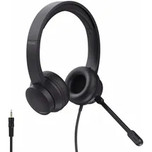 Trust Roha II PC Headset mit Mikrofon On-Ear 3.5mm, Leichtes Design, Kopfhörer mit Kabel 1,80 m, Verstellbarer Kopfbügel, Headphones für Office Chat Skype Teams Videokonferenz Zoom, Schwarz