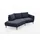 Atlantic Home Collection Polsterecke Elvis, im skandinavischen Stil, 220/127/91 cm, offenes Ende Links, Anthrazit