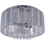 ETC Shop Kristall Decken Lampe rund Wohn Zimmer Strahler Chrom Leuchte silber im Set inkl. LED Leuchtmittel