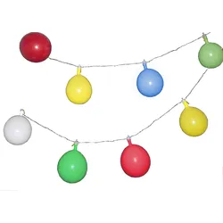 LED-Girlande 20 Ballons (blinkende LED, rot, grün, blau)