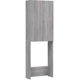 vidaXL Waschmaschinenschrank 64 x 25,5 x 190 cm Grau Holz