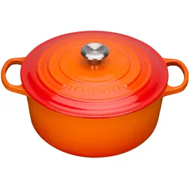 Le Creuset Signature Bräter 22 cm rund hoch ofenrot