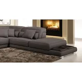 aea Ecksofa L-Form Design Sofa Ecksofa Couch Leder Polster Textil Sofas Neu - Grau