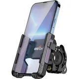 Grefay Fahrrad Handyhalterung【1s-Sperre】 Handyhalterung Motorrad Fahrrad Handyhalterung Lenker Halter für iPhone 17 16 15 14 13 Pro Max Plus, Samsung S24, Smartphone (Lila)
