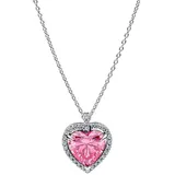 Pandora 394414C01-45 Pinkfarbenes Halo Silber