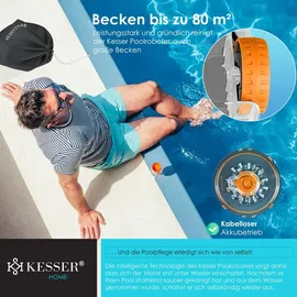 Kesser Poolroboter Aqua-9000 Anthrazit/Orange inkl. Transporttasche