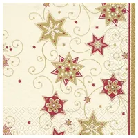 Home fashion Home Fashion®, Stars & Swirls gold Lunch-Servietten