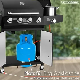 Steinborg Gasgrill SB-8180 schwarz