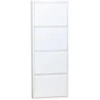VCM ebuy24 Pisa Schuhschrank mit 4 Klappen in Metall