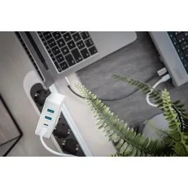 Digitus Universal USB-Ladeadapter 4-Port USB-C / USB A – Weiß