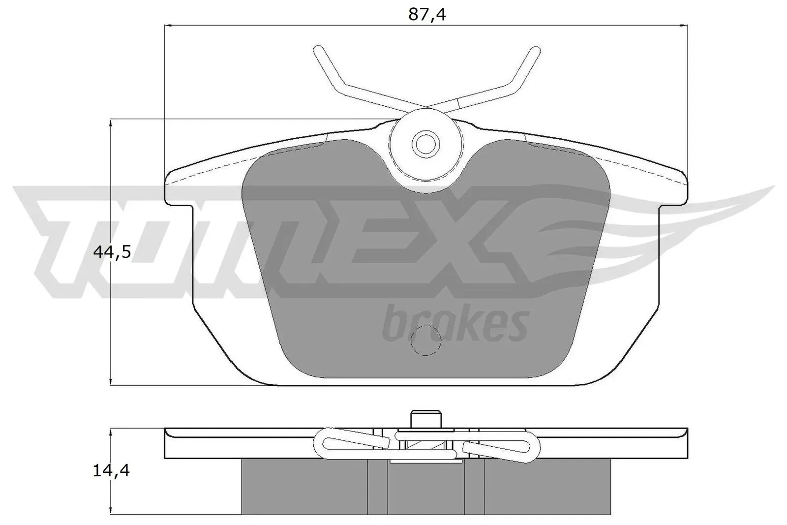 TOMEX BRAKES Bremsbelagsatz, Scheibenbremse tx1201 Hinterachse für LANCIA Fiat ALFA ROMEO