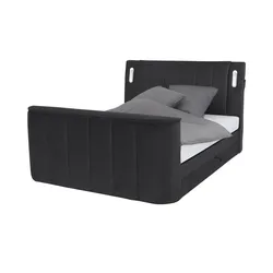Boxspringbett   ¦ schwarz ¦ Maße (cm): B: 186 H: 126