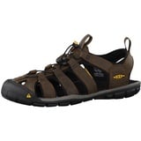 KEEN Herren Clearwater Cnx Leather Sandalen,Braun (Dark Earth/Black 0), 47.5 EU