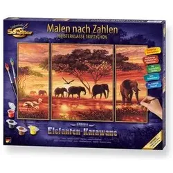 SCHIPPER 609260455 MNZ - Malen nach Zahlen Afrika - Elefantenkarawane