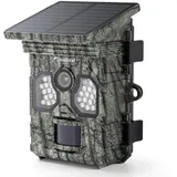 Usogood Überwachungskamera 4K 48MP Solar Wildkamera mit 64GB Micro SD-Karte, (Wildtierkamera Mit Bewegungsmelder Nachtsicht, 0,4 s Auslösegeschwindigkeit, IP66 Wasserdicht für Wildtierbeobachtung & Heim Sicherheit) grün