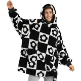 BEDSURE Hoodie Decke mit Ärmeln - Kuschelpullover als Geschenke für Frauen - Übergroßer Tragbare Decke Kuscheldecke mit Ärmeln Weihnachtsgeschenke für Frauen Damen Herren Freund, Florales 107x90