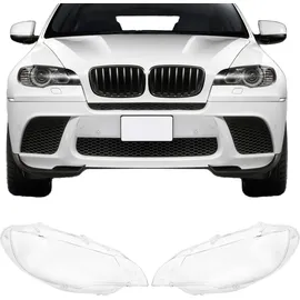 Lst 2x Scheinwerfer Glas Streuscheibe links rechts Set für BMW X6 E71 E72 2007-2014