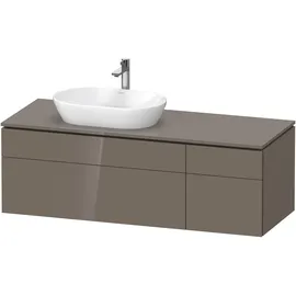 Duravit Duravit, Waschtischunterschrank wandhängend „L-Cube“ 142 × 48,2 × 55 cm) Flannel Grey Hochglanz, links