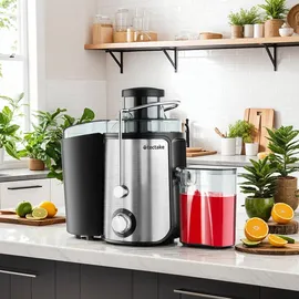 Tectake Frufi Entsafter Silber